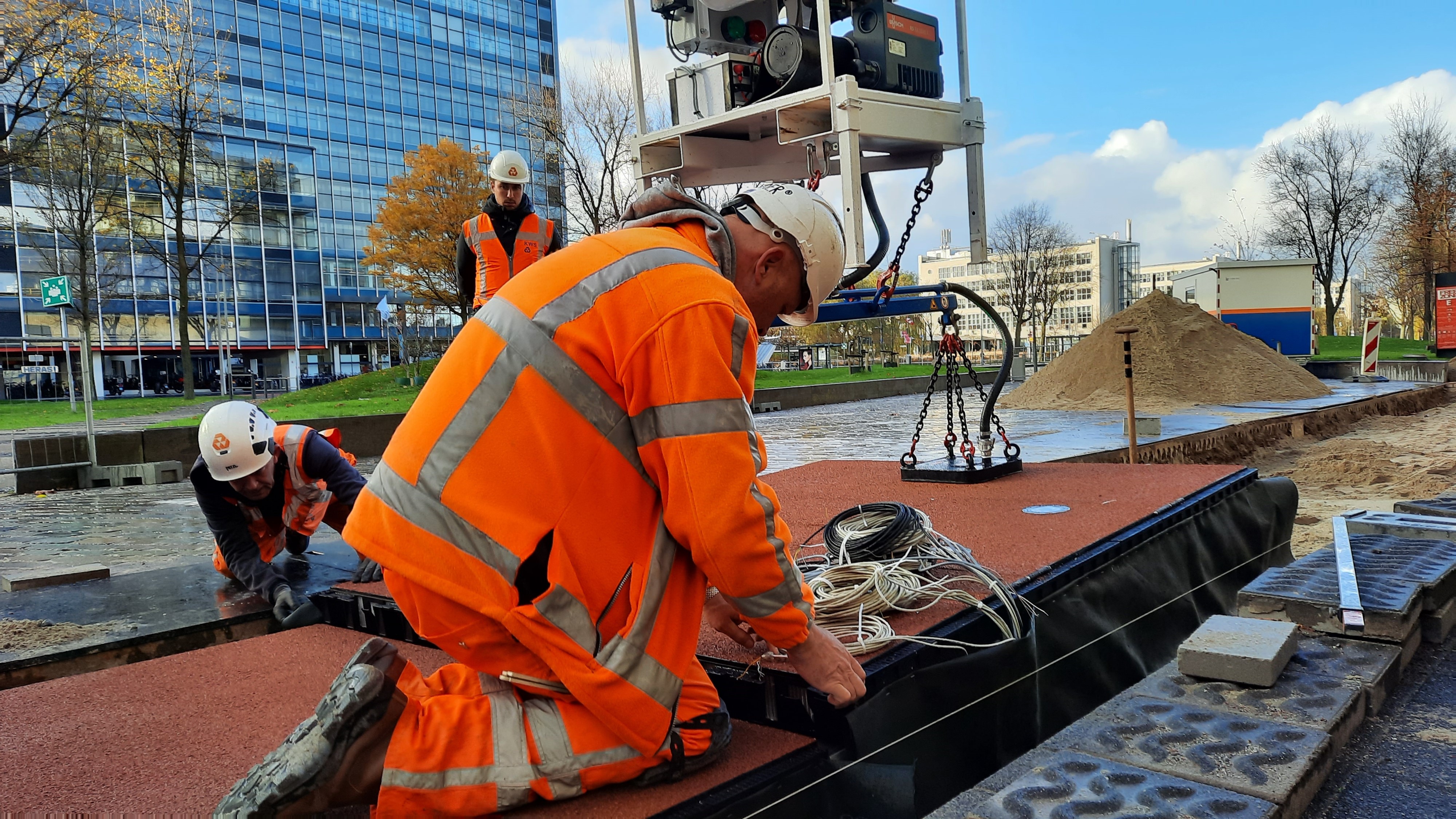 Plaatsing Plastic road