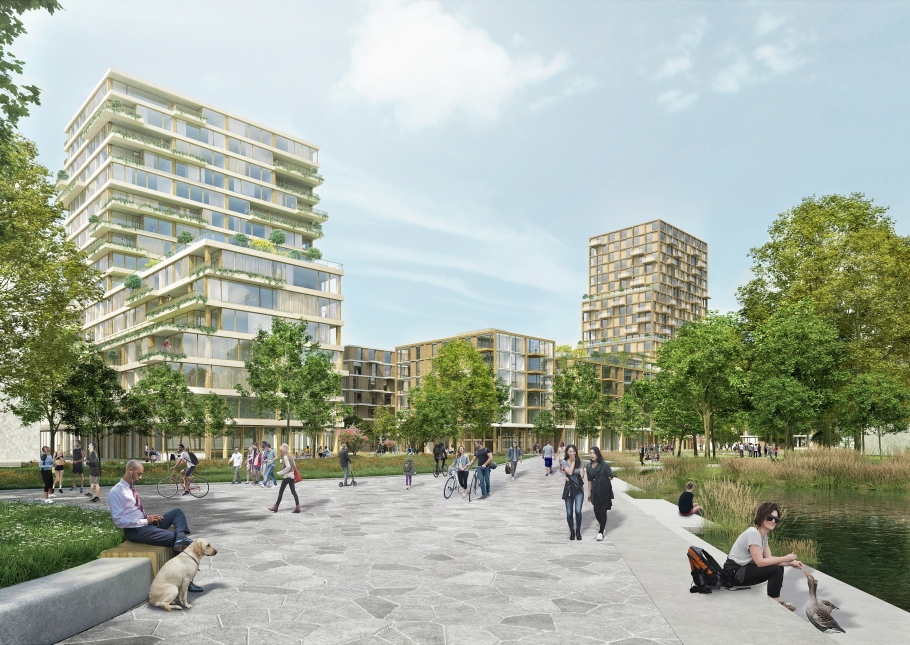 Impressie Brainpark I, Max Euwelaan (GROUP A architects)