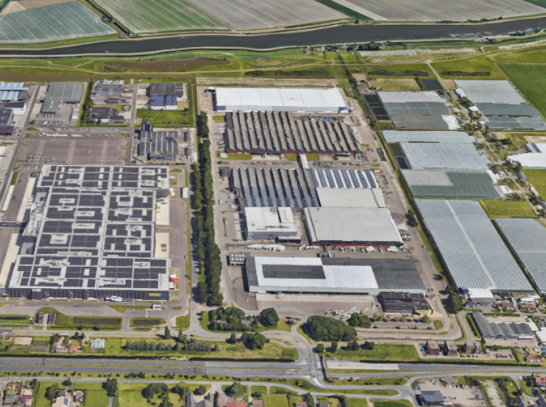 Luchtfoto bedrijventerrein Klappolder